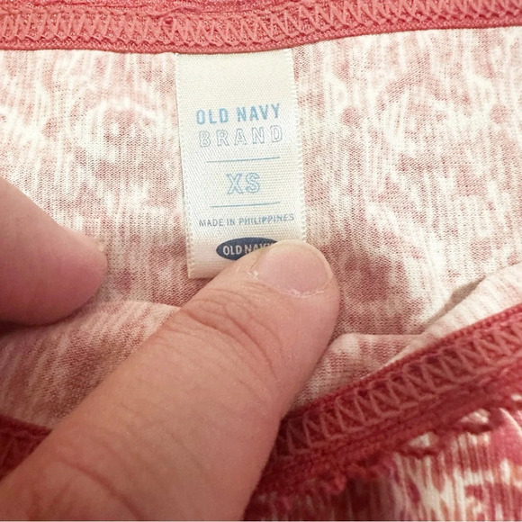 Y2K Old Navy Pink and white midi skirt with elastic waist size XS - Picture 5 of 10